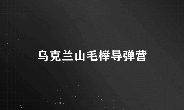 乌克兰山毛榉导弹营