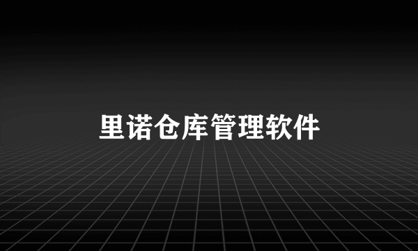 里诺仓库管理软件