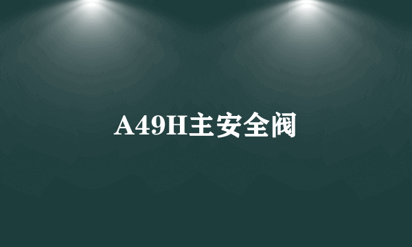 A49H主安全阀