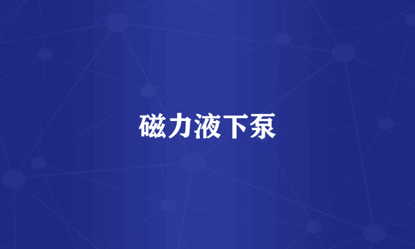 磁力液下泵