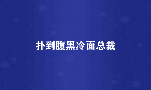扑到腹黑冷面总裁