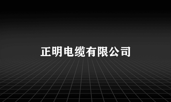 正明电缆有限公司
