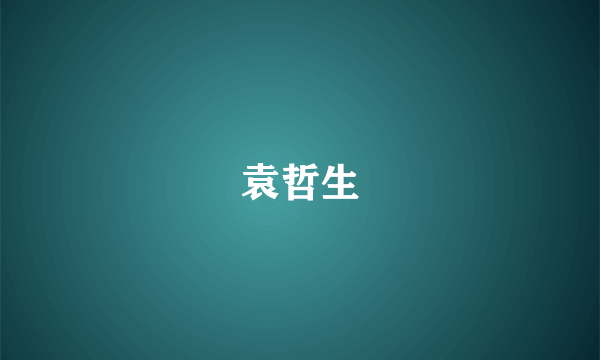 袁哲生