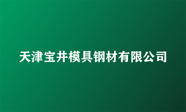 天津宝井模具钢材有限公司