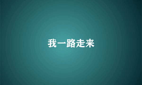 我一路走来