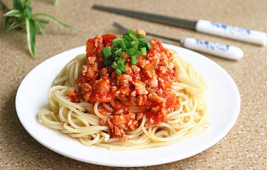 西红柿肉酱面