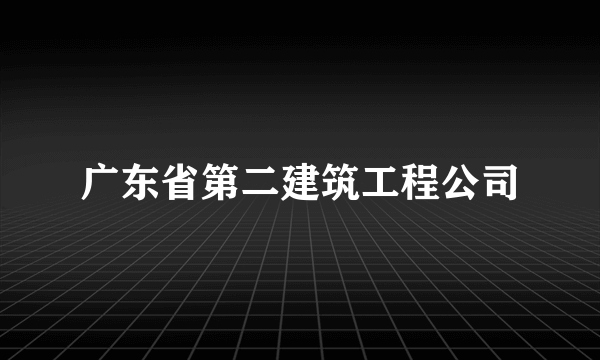 广东省第二建筑工程公司