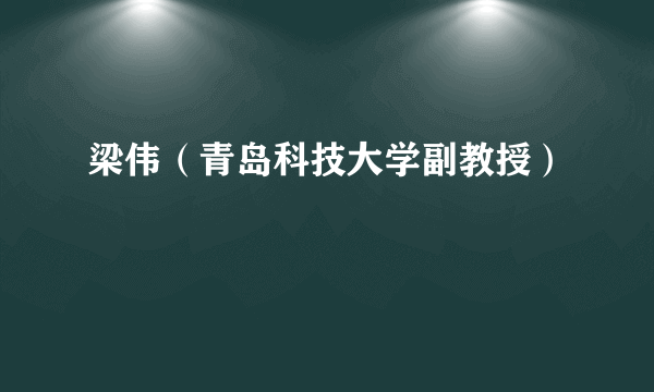 梁伟（青岛科技大学副教授）