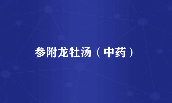 参附龙牡汤（中药）