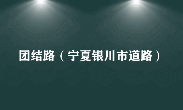 团结路（宁夏银川市道路）