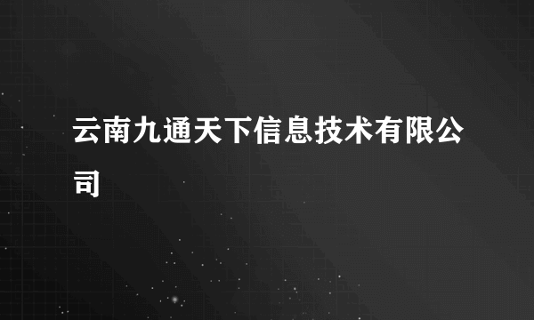 云南九通天下信息技术有限公司