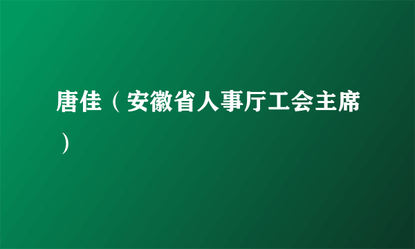 唐佳（安徽省人事厅工会主席）