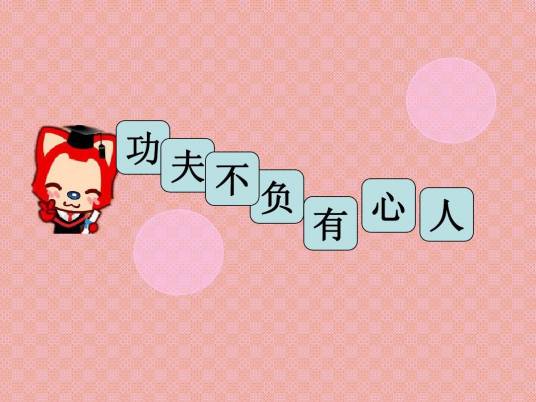 功夫不负有心人