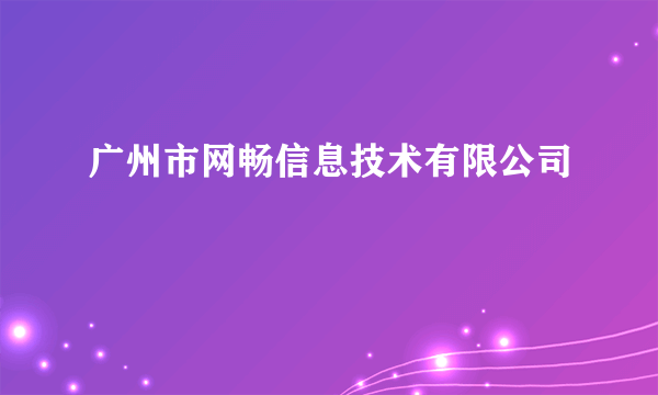 广州市网畅信息技术有限公司