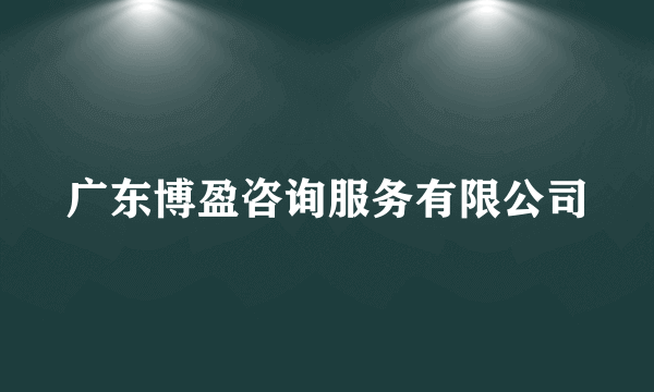 广东博盈咨询服务有限公司