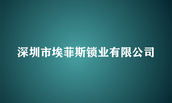 深圳市埃菲斯锁业有限公司