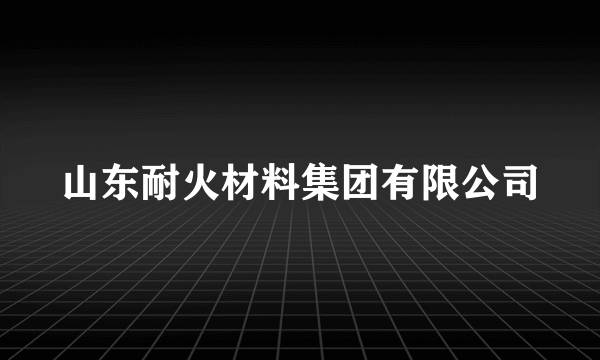 山东耐火材料集团有限公司