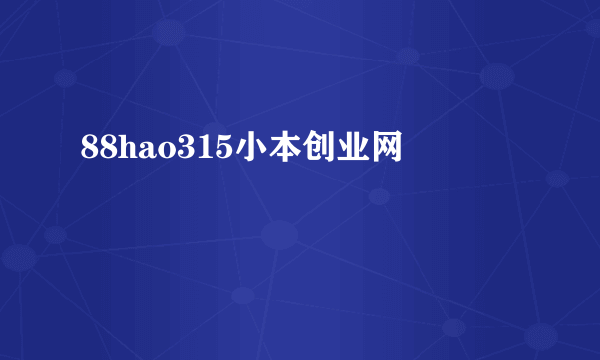 88hao315小本创业网