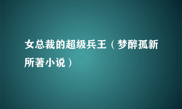 女总裁的超级兵王（梦醉孤新所著小说）