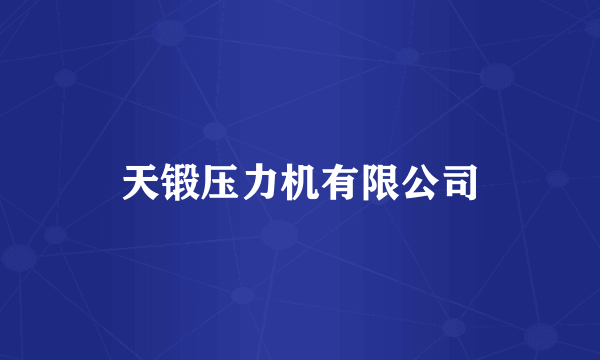 天锻压力机有限公司