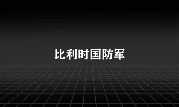 比利时国防军