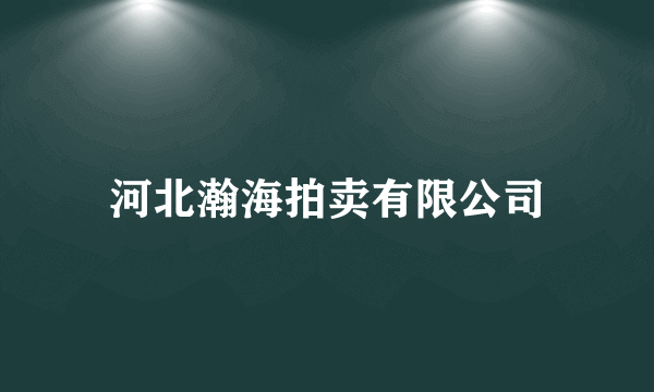 河北瀚海拍卖有限公司