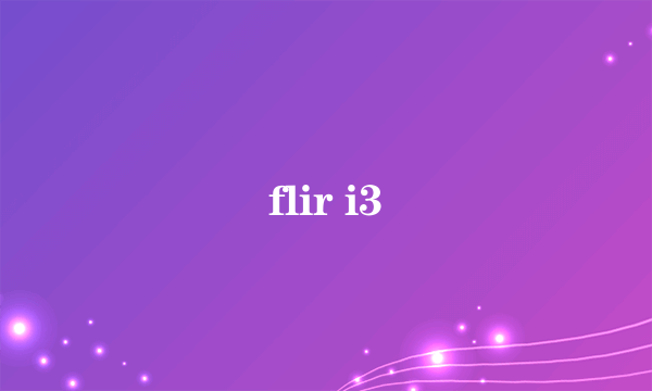 flir i3