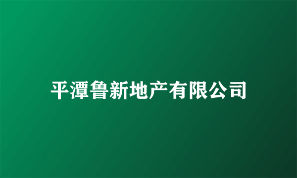 平潭鲁新地产有限公司