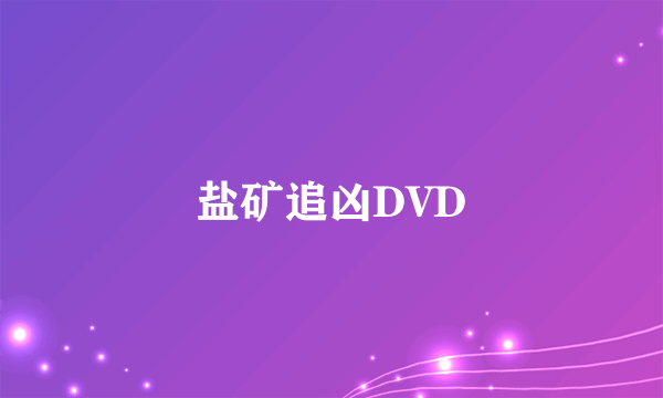盐矿追凶DVD