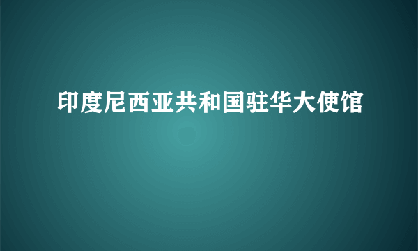 印度尼西亚共和国驻华大使馆