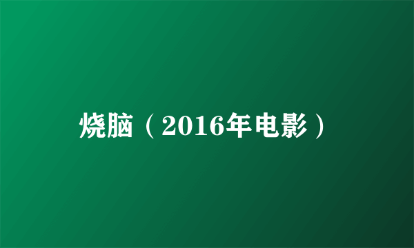 烧脑（2016年电影）