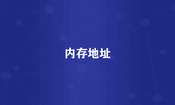 内存地址