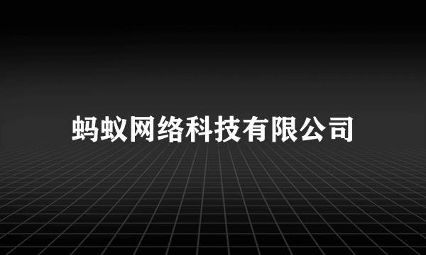蚂蚁网络科技有限公司