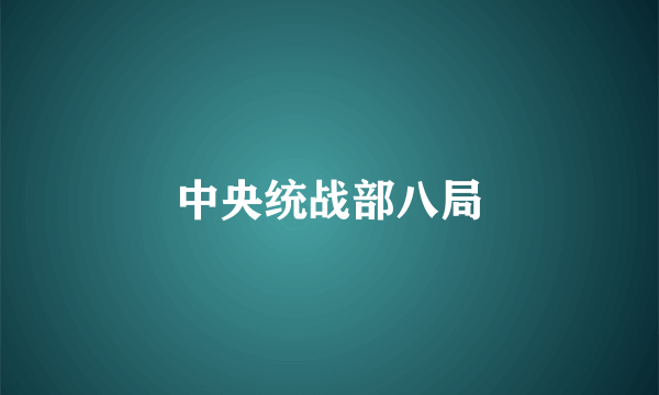 中央统战部八局