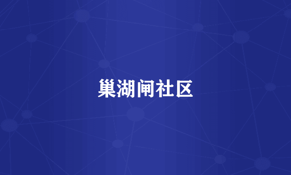 巢湖闸社区