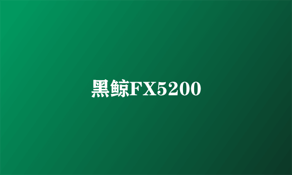 黑鲸FX5200
