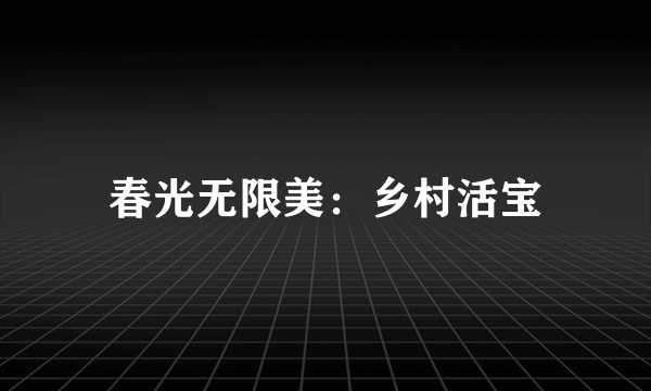 春光无限美：乡村活宝