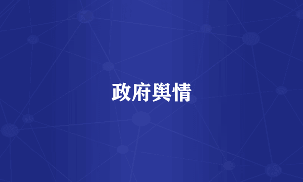 政府舆情