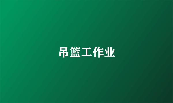 吊篮工作业