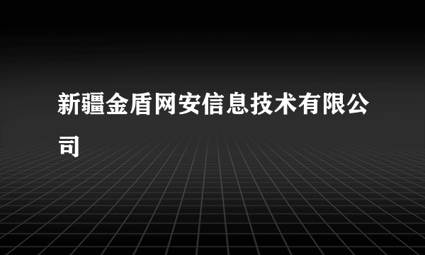 新疆金盾网安信息技术有限公司