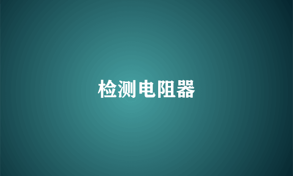 检测电阻器