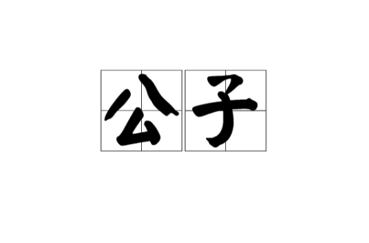 公子（中国古代对官僚贵族之子的称谓）