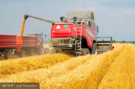收割机(一体化收割农作物的机械)