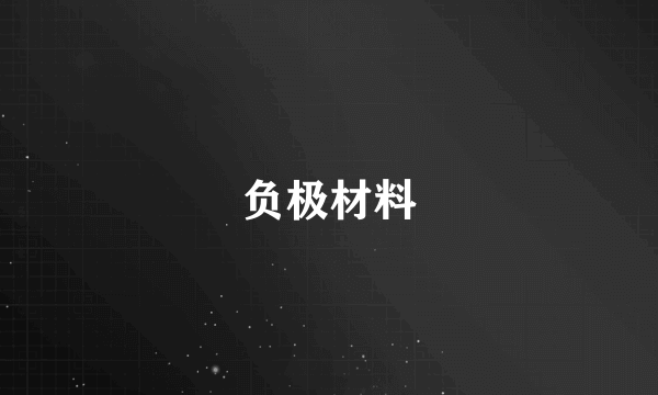 负极材料