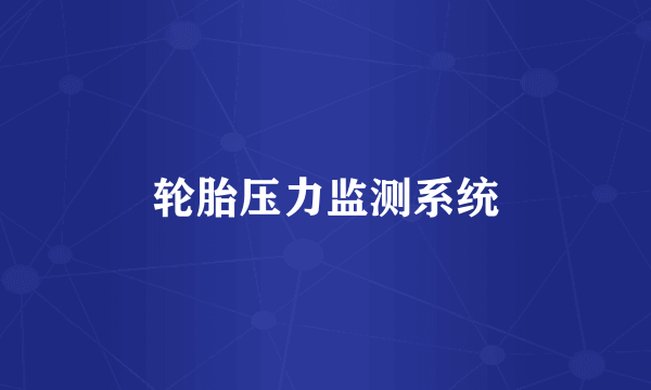 轮胎压力监测系统