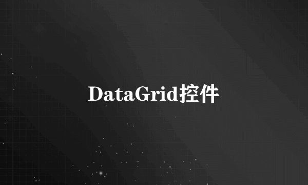 DataGrid控件