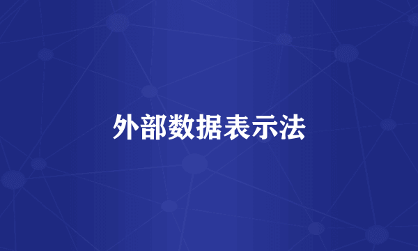 外部数据表示法
