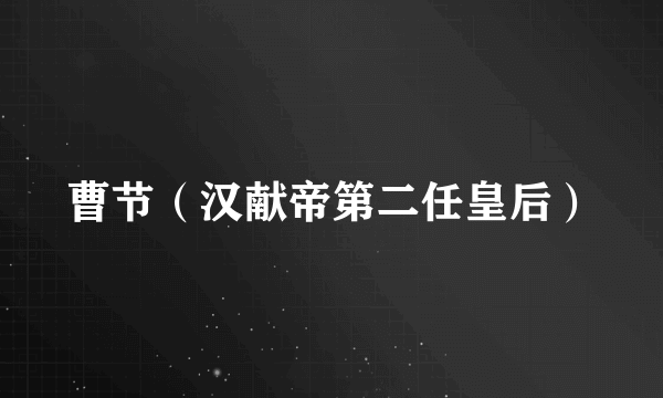 曹节（汉献帝第二任皇后）