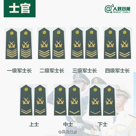 士官（高于普通士兵的职业士兵）