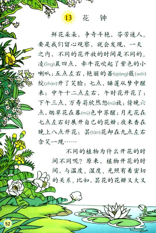 花钟(人教版语文三年级下册课文)